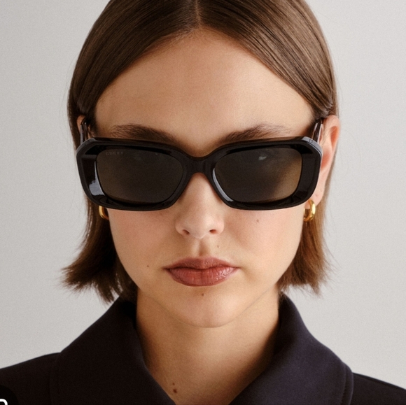 GUCCI GG1531SK 001 BLACK GREY SUNGLASSES NEW - Picture 5 of 16